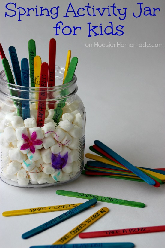 Kid's Spring Activity Jar | Instructions on HoosierHomemade.com