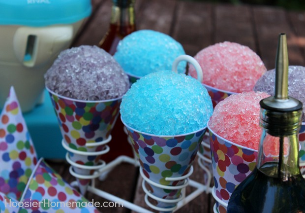 Homemade Snow Cones : 3 Ingredient Syrup Recipe on HoosierHomemade.com