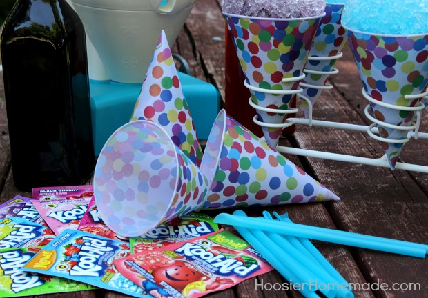 Homemade Snow Cones : 3 Ingredient Syrup Recipe on HoosierHomemade.com