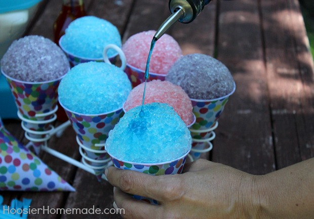 Homemade Snow Cones : 3 Ingredient Syrup Recipe on HoosierHomemade.com