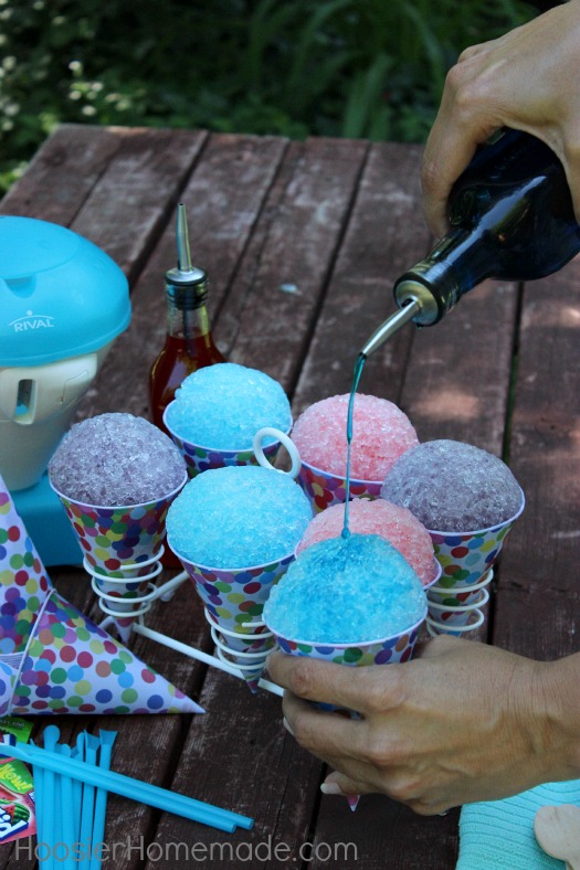 Homemade Snow Cones : 3 Ingredient Syrup Recipe on HoosierHomemade.com