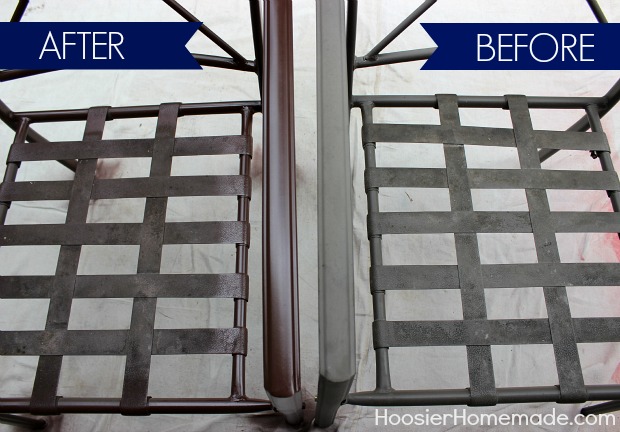 How to Paint Chairs: Quick Fix for Rust :: Tutorial on HoosierHomemade.com