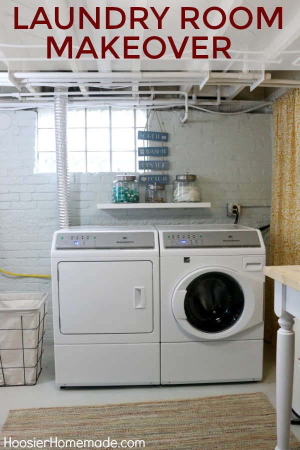 LAUNDRY ROOM MAKEOVER -- Doing Laundry is a must! Why not have a space that you love? This before and after will SHOCK you! 