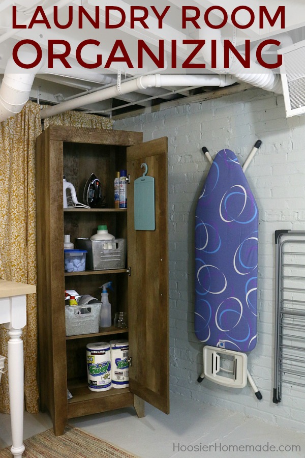 LAUNDRY ROOM ORGANIZING IDEAS -- Keeping your space organized is half the battle when the laundry is piling up! These simple, easy ideas will help! 