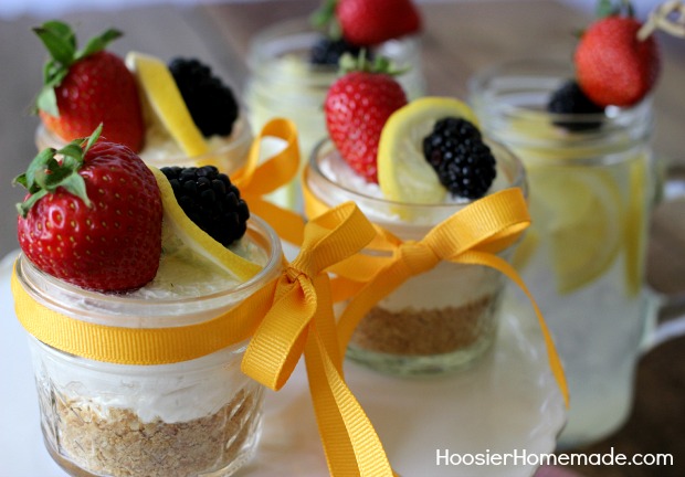 Lemon Berry Cheesecake | No Bake | Recipe on HoosierHomemade.com