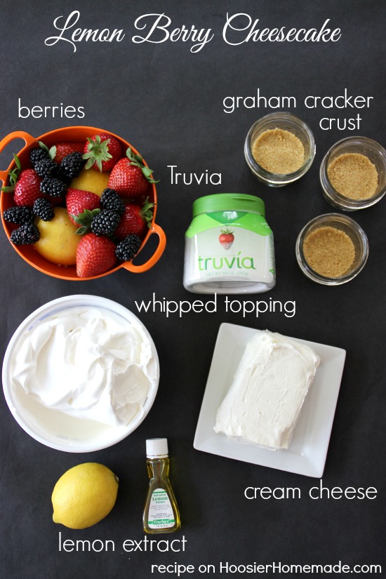 Lemon Berry Cheesecake | No Bake | Recipe on HoosierHomemade.com