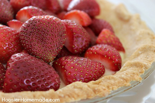 Meyer Lemon & Strawberry Pie :: Recipe on HoosierHomemade.com