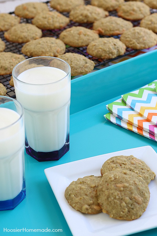 LENTIL COOKIES -- You will never believe that these cookies have healthy lentils in them! These healthy cookies have oats, peanut butter chips, whole wheat flour and are filled with GOODNESS! 