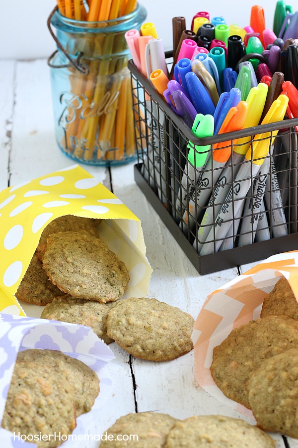 LENTIL COOKIES -- You will never believe that these cookies have healthy lentils in them! These healthy cookies have oats, peanut butter chips, whole wheat flour and are filled with GOODNESS! 