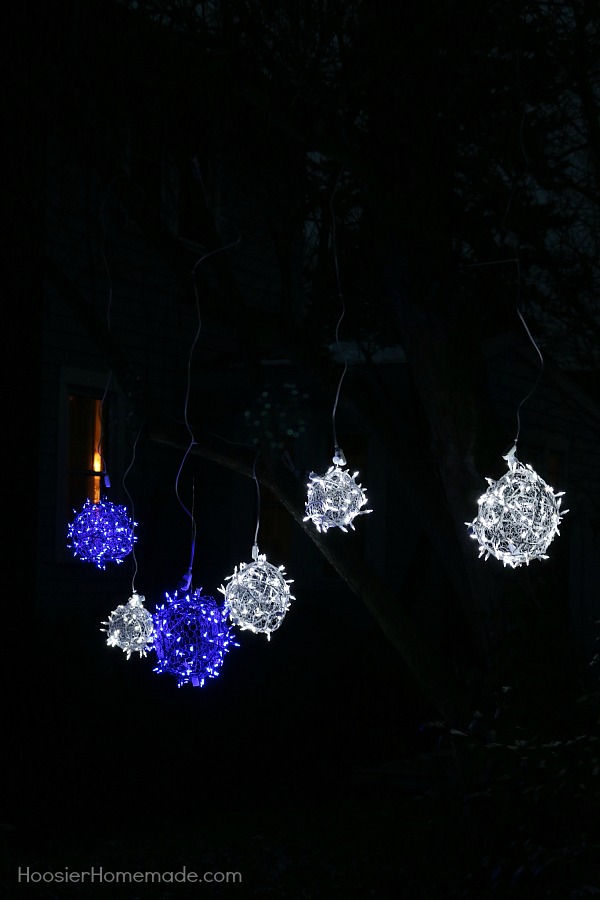 hanging light balls christmas