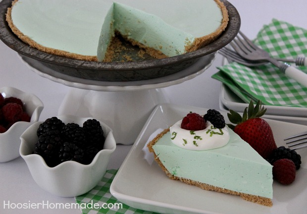 Summer Lime Pie :: Cool, Creamy & No Bake :: Recipe on HoosierHomemade.com