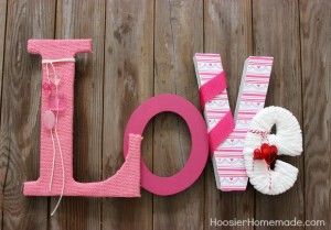 Valentine's Craft: How to make covered Love Letters :: Instructions on HoosierHomemade.com