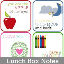 Lunch Box Notes Printables