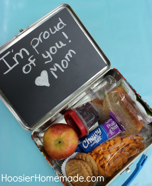 Back to School Craft: Lunchbox Chalkboard :: Instructions on HoosierHomemade.com