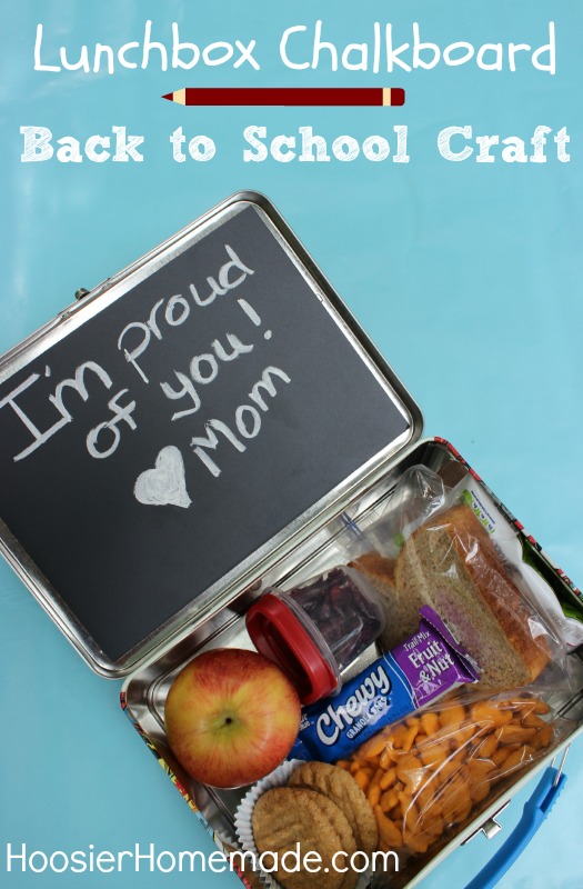 Back to School Craft: Lunchbox Chalkboard :: Instructions on HoosierHomemade.com