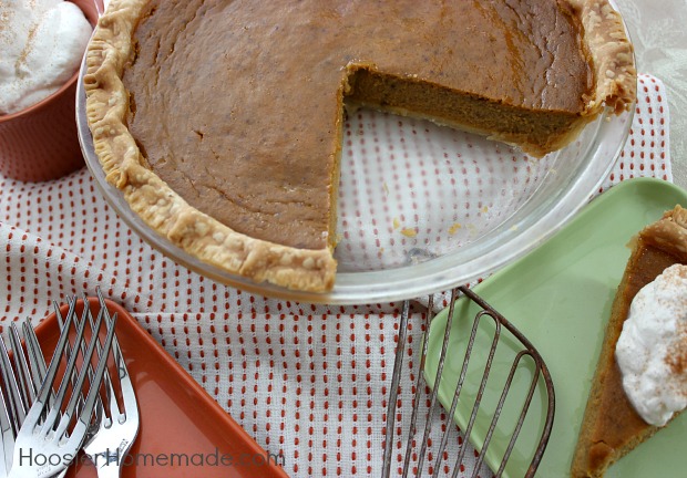 Maple Pumpkin Pie | Recipe on HoosierHomemade.com