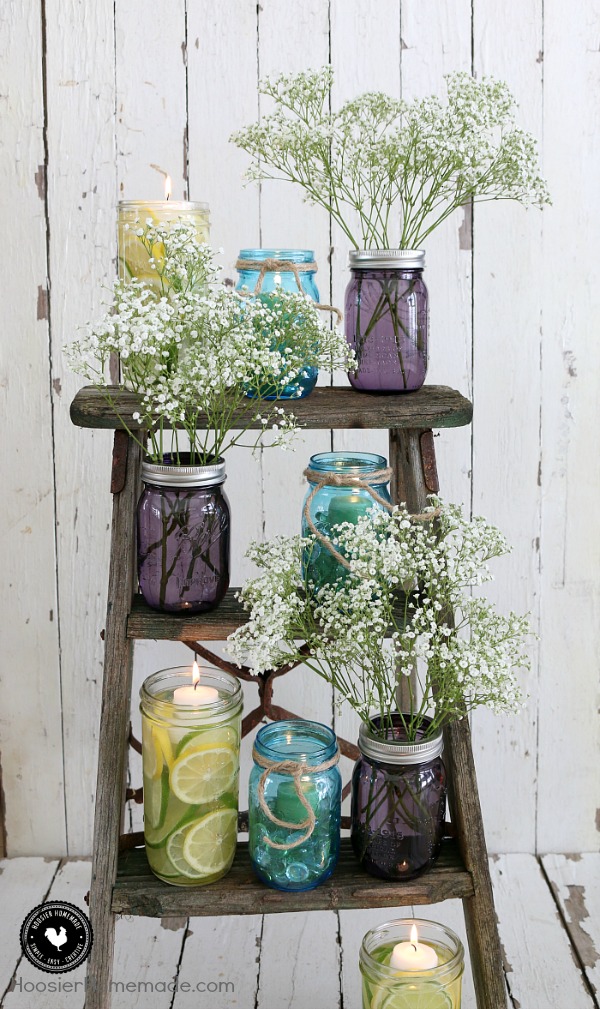 Centerpieces with on sale mason jars