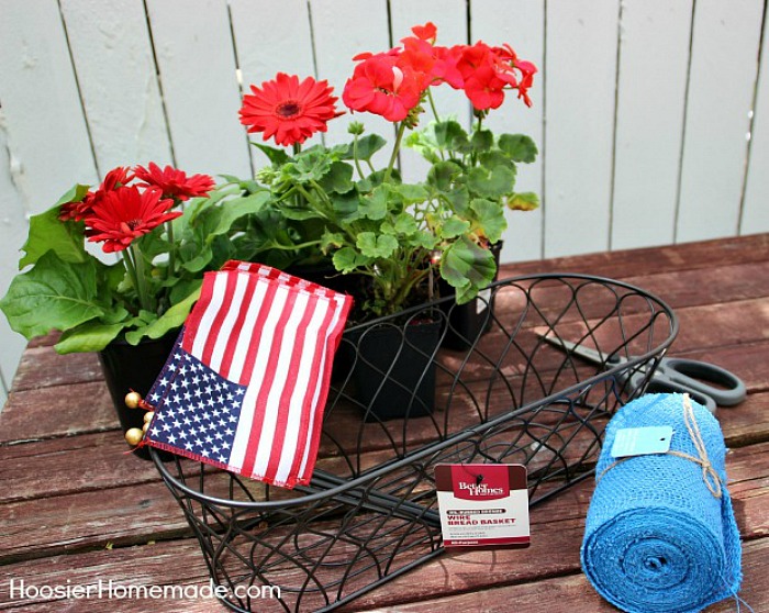 Supplies for Patriotic Centerpiece