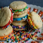 Mini Funfetti Sandwich Cookies :: Recipe on HoosierHomemade.com