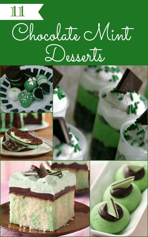 11 Chocolate Mint Desserts on HoosierHomemade.com