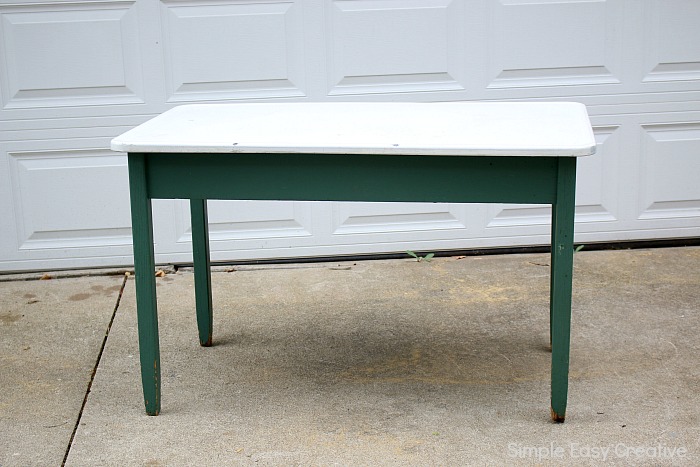 Table with Enamel Top