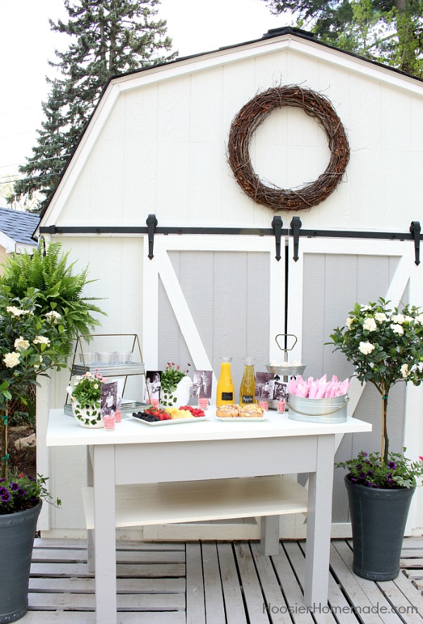 Garden on sale buffet table