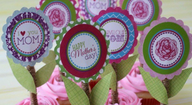 Mother's Day Cupcake Toppers - Hoosier Homemade