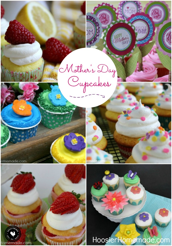 It's time to show Mom how much she means to you! Whip up one of these delicious Mother's Day Cupcakes including Lemon, Strawberry and FREE Printable Cupcake Toppers! Be sure to save the recipes by pinning to your Recipe Board!