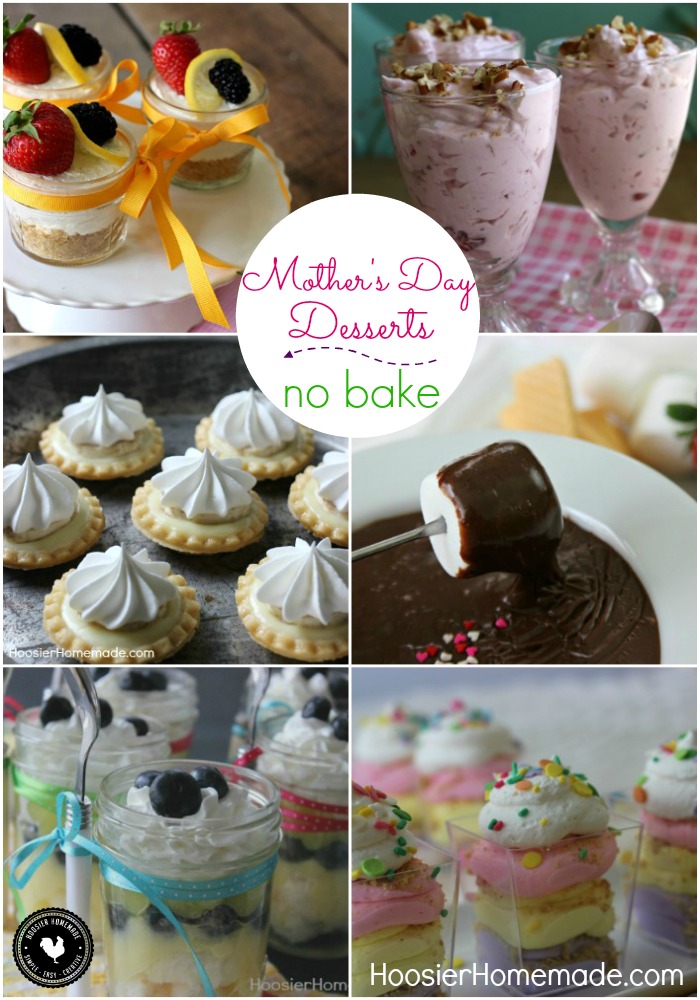 photo of multiple Mothers Day no-bake desserts