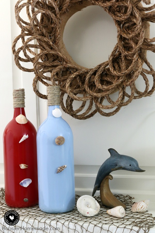 Make these easy Nautical Themed Decorations for your Mantel, Table or even as Party Decorations! Budget Friendly and Simple to make! Bring the beach to your home! Click on the photo for full instructions!
