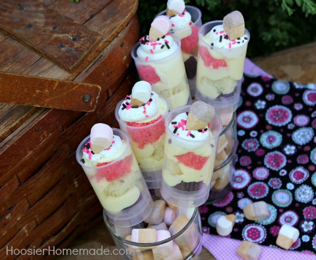 Neapolitan Cake Push Pops :: Recipe on HoosierHomemade.com