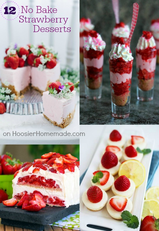 No Bake Strawberry Desserts on HoosierHomemade.com