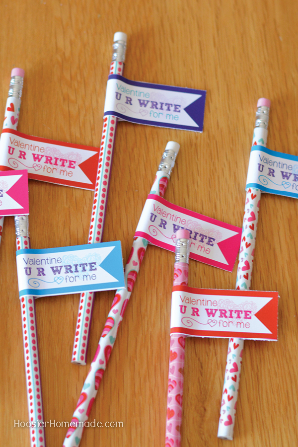 Easy No Candy Valentine: Valentine Pencils {with free printable