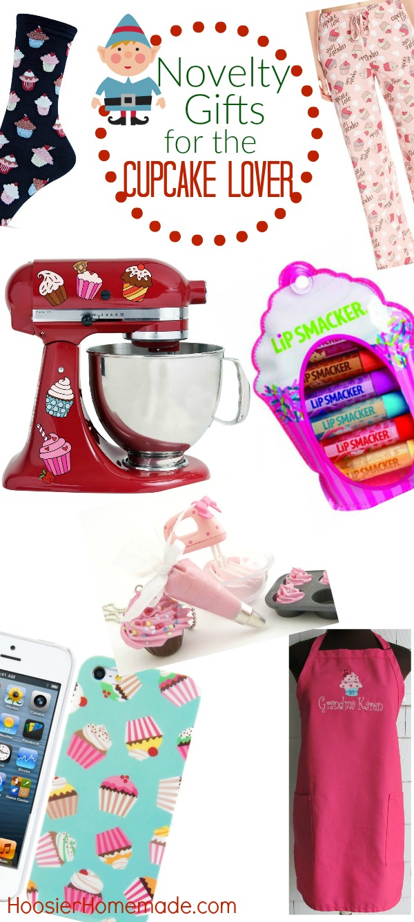 The Cupcake Lover in your life will LOVE these Novelty Gift Ideas! From aprons - to cupcake decals - to jewelry and clothing! There is something for every cupcake lover on your list!