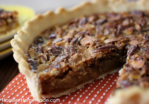 Triple Nut Tart | Recipe on HoosierHomemade.com #ThinkFisher