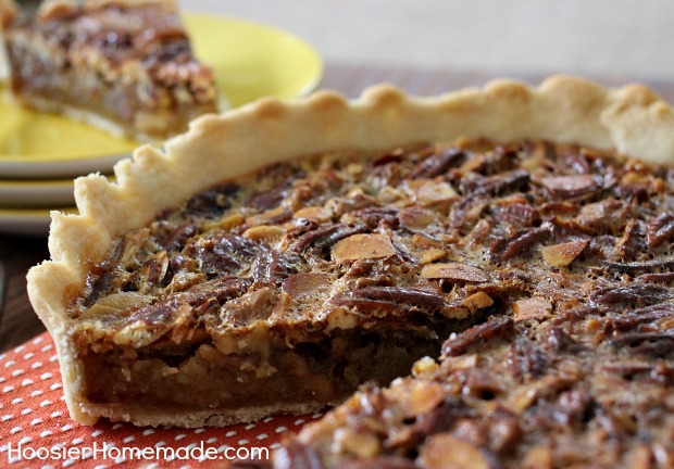 Triple Nut Tart | Recipe on HoosierHomemade.com #ThinkFisher