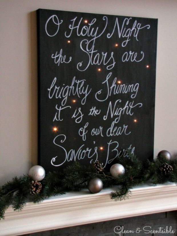 Holiday Canvas with Lights