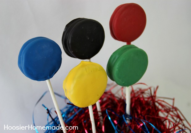 Olympic Oreo Pops | Instructions on HoosierHomemade.com