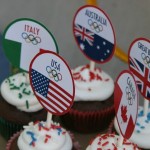 Olympic World Flag Cupcake Toppers - July 2012