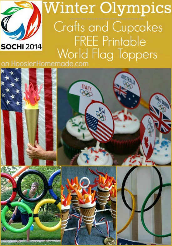 Olympics Crafts, Decor and Cupcakes | on HoosierHomemade.com