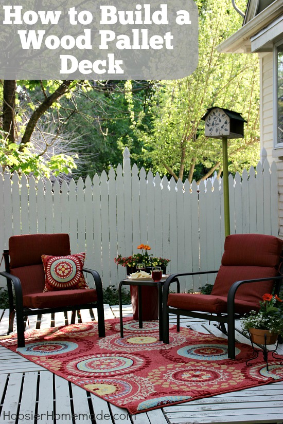 Yes you CAN build a deck with Wood Pallets! Pin to your DIY Board!