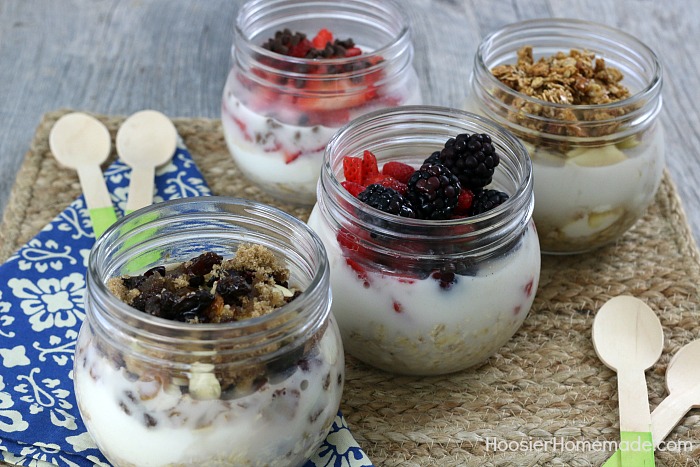 OVERNIGHT OATS -- Make breakfast quick and healthy with these overnight oats recipes - 4 ways! 