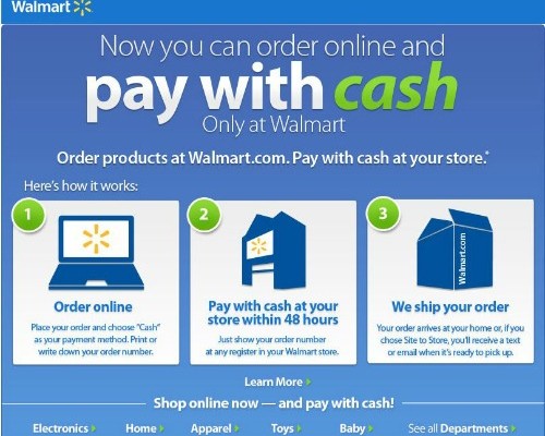 Walmart online shopping payment options