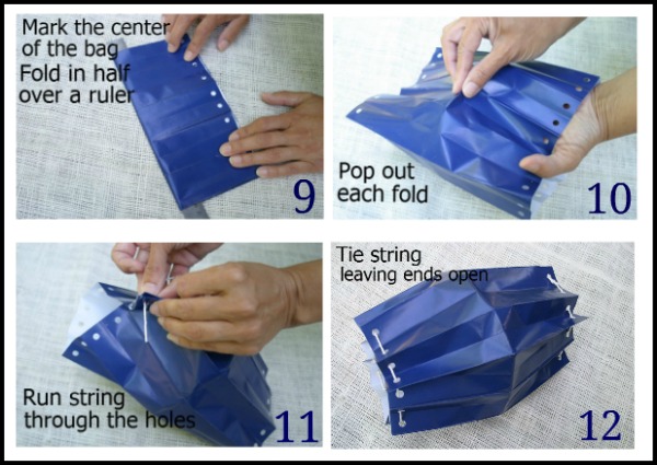 Step by step instructions how to make origami A Paper Bag