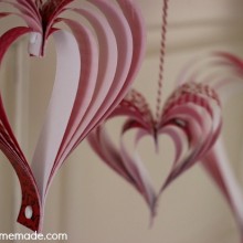Valentine's Day Craft: How to make Paper Hearts:: Instructions on HoosierHomemade.com