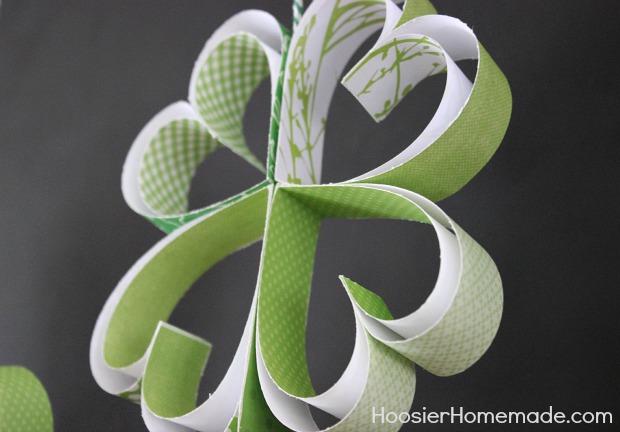 St. Patrick's Day Craft: How to make Paper Shamrocks :: Instructions on HoosierHomemade.com