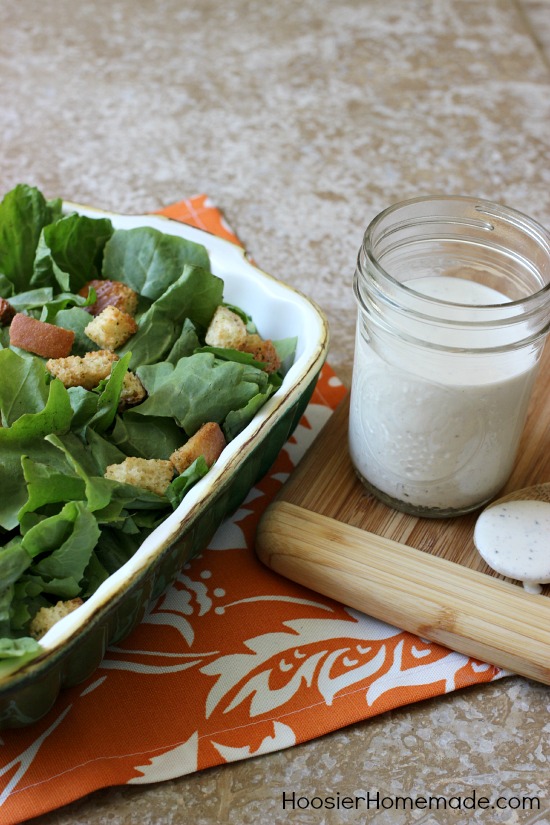 Homemade Parmesan Dressing on HoosierHomemade.com