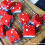 Patriotic White Chocolate Fudge: 4th of July Dessert Recipe | on HoosierHomemade.com