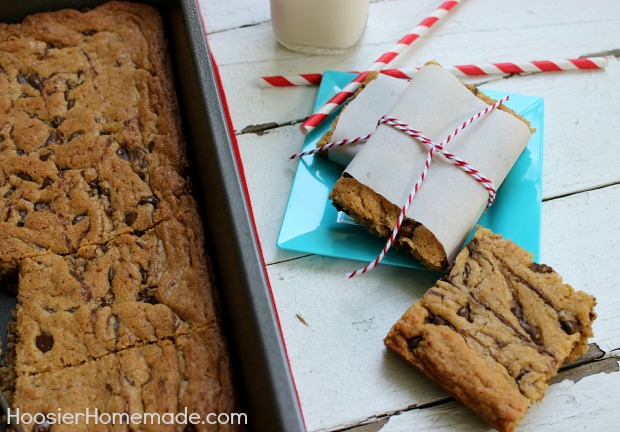 Peanut Butter Swirl Bars :: Recipe on HoosierHomemade.com