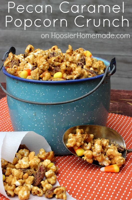 Pecan Caramel Popcorn Crunch :: Recipe on HoosierHomemade.com  #ThinkFisher